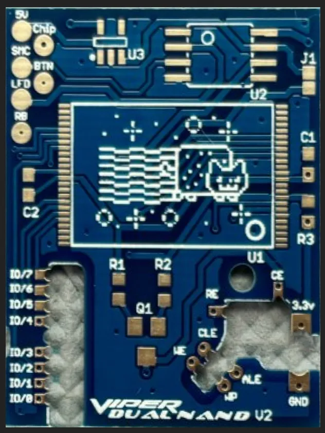 The viper dualnand v2 as seen from the front